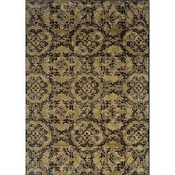 Gray/Black Transitional Polypropylene Area Rug (3'10 x 5'5) Style Haven 3x5   4x6 Rugs