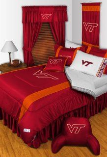 Virginia Tech Hokies 4 Pc TWIN Comforter Set (Comforter, 1 Flat Sheet, 1 Fitted Sheet, 1 Pillow Case) PERFECT FIT FOR A FAN'S BEDROOM OR DORM 
