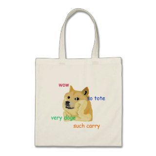 wow so tote much doge such reusable bags