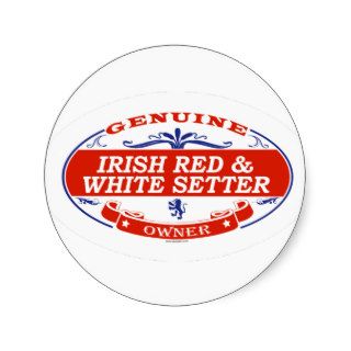 Irish Red And White Setter  Stickers
