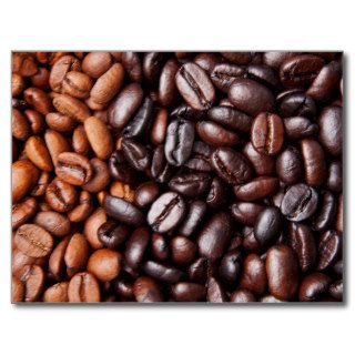 Coffee Beans   whole light and dark roasted Postcard