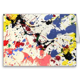 Artists Paint Splatter Background Greeting Card
