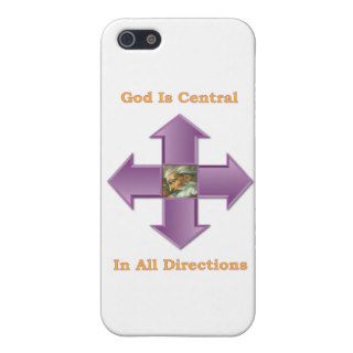 God is Central in all directions iPhone 5 Cases