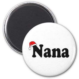 Nana Christmas Santa Hat Refrigerator Magnets