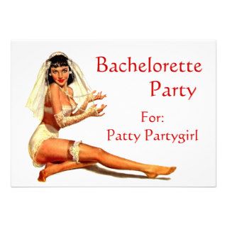 Retro Bachelorette Party Pin Up Girl Announcement