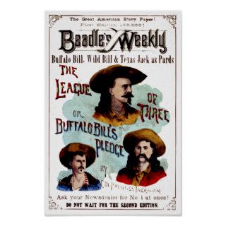 Beadle's Weekly ~ Buffalo Bill ~ Wild Bill Hickok Posters