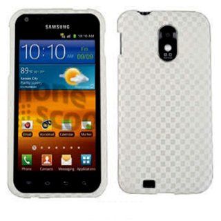 ACCESSORY HARD TEXTURED CASE COVER FOR SAMSUNG EPIC 4G TOUCH D710 3D GRAY WHITE CHECKERBOARD Cell Phones & Accessories
