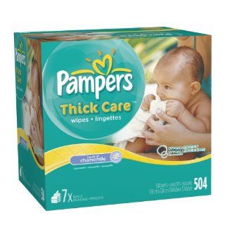Pampers ThickCare Touch of Chamomile Wipes Refill, 7x Box 504 Count Health & Personal Care