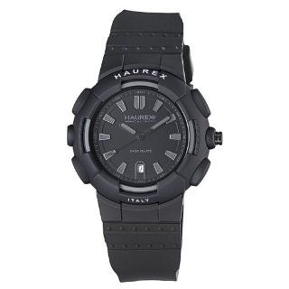 Haurex Italy Men's 2P504UJN Tremor Black Plastic Case Rubber Strap Date Watch Watches