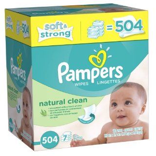 Pampers Natural Clean Wipes 7x Box 504 Count Health & Personal Care