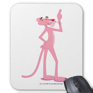 Pink Panther Pointing Towards Heaven Mouse Mats