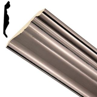 Fasade 1.063 in. x 6 in. x 96 in. Wood Brushed Nickel Classic Style Ceiling Crown Molding 175 29