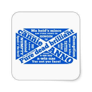 Scottish slang and phrases square sticker