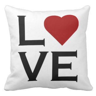 Love Red Heart Pillow
