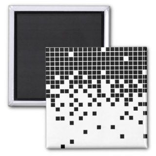 Black Pixels Refrigerator Magnet