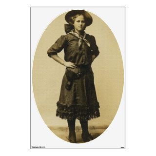 Vintage Western Cowgirl photo Room Stickers