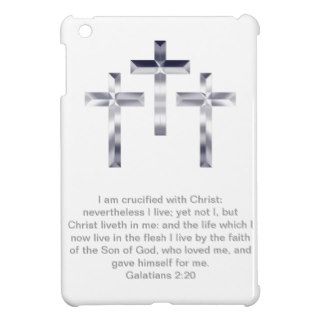 Three Silver Crosses with Scripture Cover For The iPad Mini
