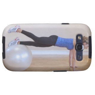Woman doing exercise pose samsung galaxy s3 cover