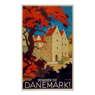 Vintage Travel Poster, Denmark