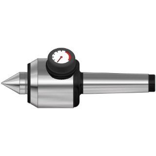 Rhm 207443 Type 652 AC Control Tool Steel Standard Readout Revolving Tailstock Center with Tailstock Pressure Gage and Length Compensation, Morse Taper 6, Size 506, 52mm Point Diameter Live Centers