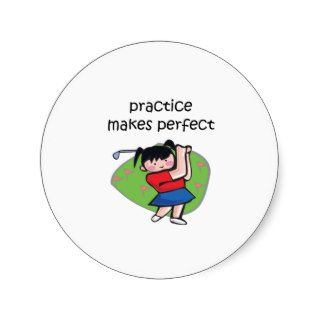 Practice Makes Perfect Golf Design Sticker