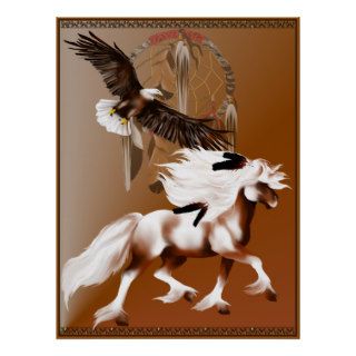 Horse and Eagle Poster