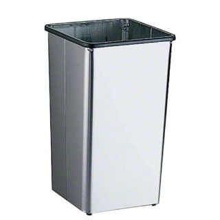 Bobrick 2260 Stainless Steel Floor Standing Waste Receptacle with Open Top, Satin Finish, 13 Gallon Capacity, 12 1/2" Width x 22" Height