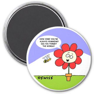 Funny Little Gifts Sweet Flower Large Round Magnet