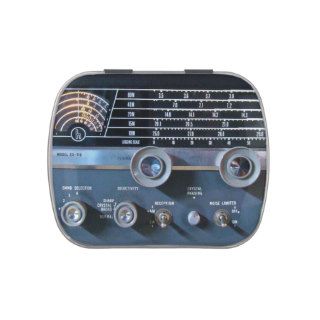 Vintage Short Wave Radio Candy Tin