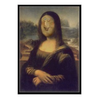Funny Face Mona Lisa Laughter Posters
