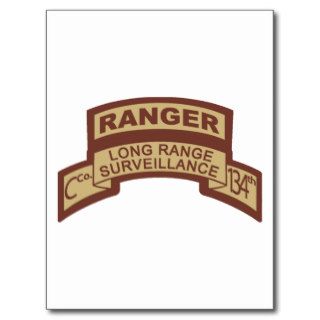 C Co 134th INF LRS Scroll with Ranger Tab (Desert) Postcards