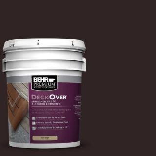 BEHR Premium DeckOver 5 gal. #SC 104 Cordovan Brown Wood and Concrete Paint 500005