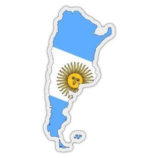 Argentina Map and Flag Badge Sticker/Decal 