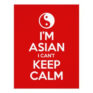 I'm Asian I Can't Keep Calm Full Color Flyer