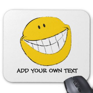 Silly Smiley Face Grin Mouse Pads