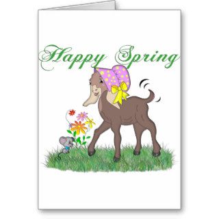 Happy Spring Goat Greeting Cards
