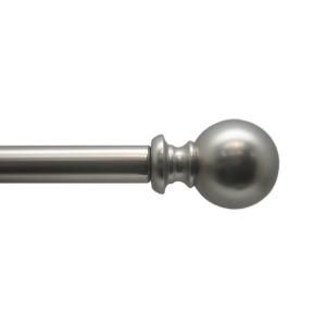 Home Decorators Collection 72 in.   144 in. Soft Nickel 1 in. Classic Ball Rod Set 29 2410 58