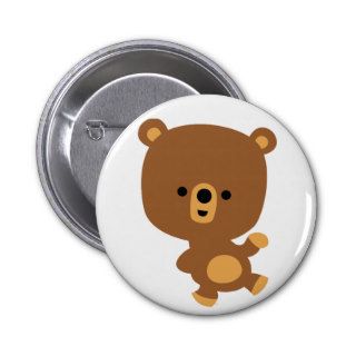 Cute Cartoon 'Good Vibe' Bear Button Badge