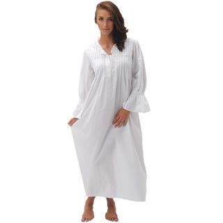 Alexander Del Rossa Women's 'Romeo & Juliet' White Cotton Nightgown Alexander Del Rossa Pajamas & Robes