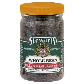Stewart's Coffee Whole Bean Decaf, 11 Ounce (Pack of 3)  Roasted Coffee Beans  Grocery & Gourmet Food