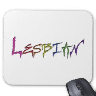 Lesbian Pride Halloween Typography Mousepads