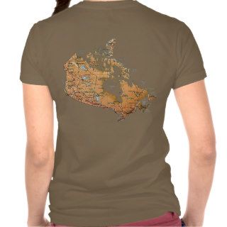 Canada Flag and Map dk T Shirt