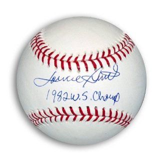 Lonnie Smith Signed Major League Baseball   1982 WS Champs Sports Collectibles