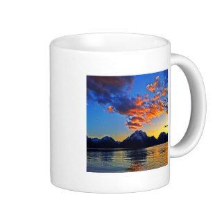 Sunset over the Tetons Coffee Mugs