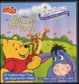 Disney SingAlong Winnie The Pooh Book With Cassettes Tape In Hard Case Music