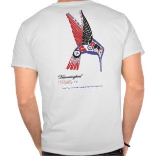 Mens T Shirt Native Artist Hummingbird Design
