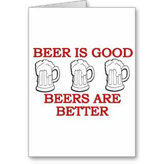Funny Beer Design Greeting Card