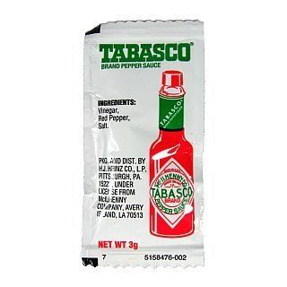 Tabasco Brand Pepper Sauce (packet) (Case of 200)  Hot Sauces  Grocery & Gourmet Food