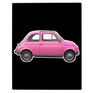 Pink Fiat 500 Cinquecento vintage sixties car Plaques