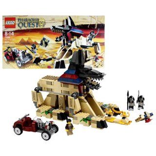 Lego Year 2011 Pharaoh's Quest Series Set #7326   RISE OF THE SPHINX with Sphinx Temple, Hot Rod Car Plus Jake Raines and 2 Mummies Minifigures (Total Pieces 527) Toys & Games